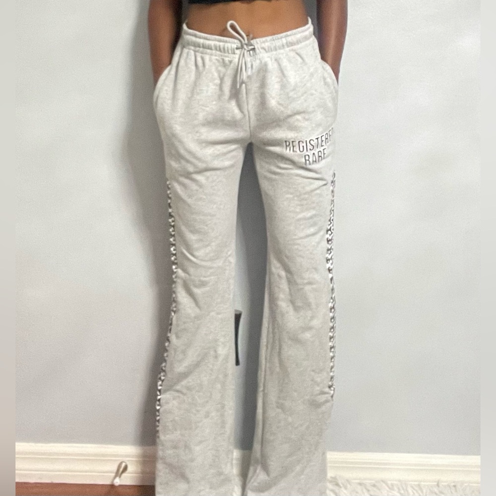 Grey “Rare” flare sweat pants